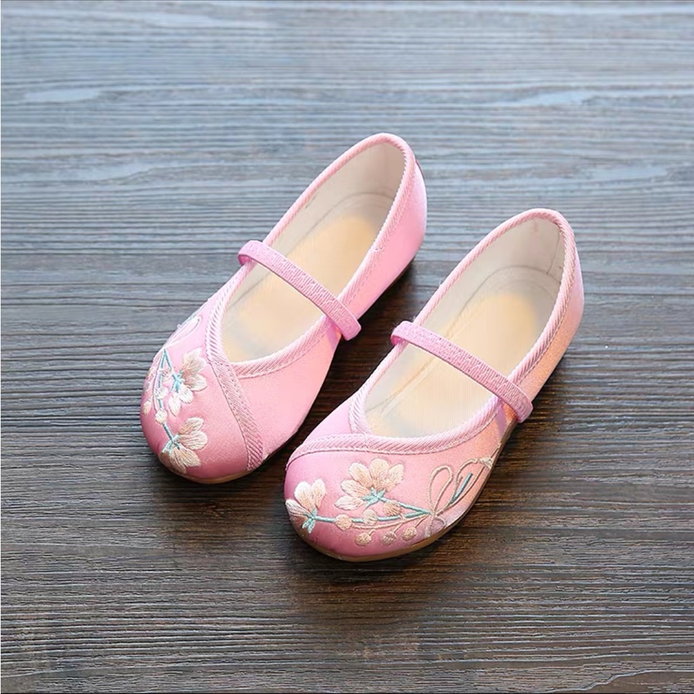 used 1times Girl's Trendy Ethnic Style Embroidered Shoes 32cm size us13-1y
